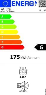 Le Chai PRO LB1140 Wijnkoelkast 107 flessen