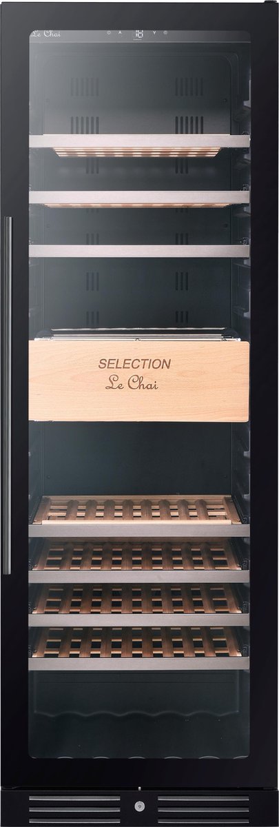 De Le Chai PRO LMN1185 wijnkoeler 118 flessen zwart in één oogopslag