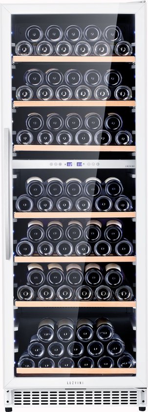 LuzVini Wijnklimaatkast Wit 2 Zones 150 Flessen review