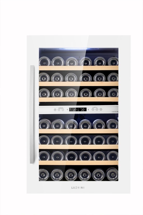 LuzVini Wijnkoelkast Inbouw 2 Zones 42 Flessen Wit review