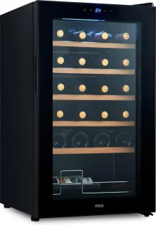MOA Wijnkoelkast 24 Flessen Zwart Vrijstaand