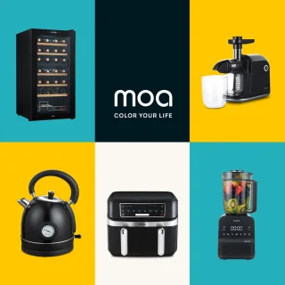 MOA Wijnkoelkast 24 Flessen Zwart Vrijstaand