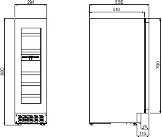 Nestor M NWVS219FN1 Wijnkoelkast