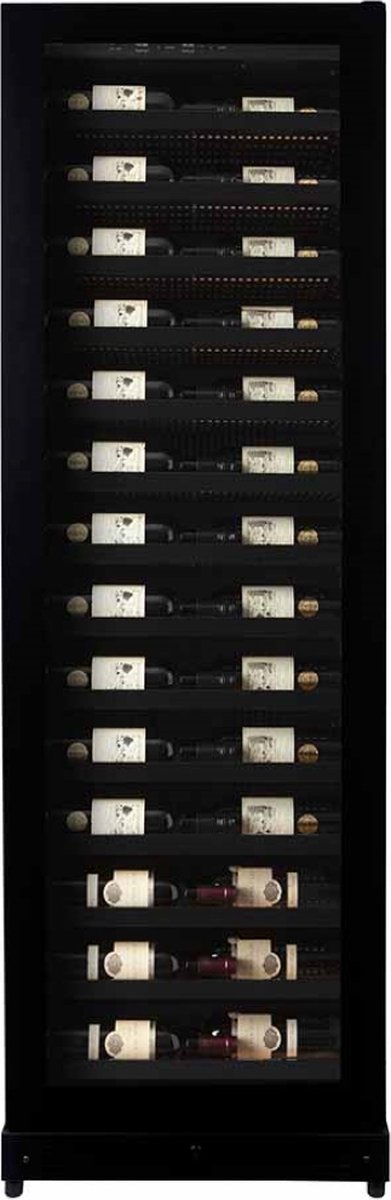 De Pevino BI 54F 1 zone mat zwart staal wijnkoelkast in één oogopslag