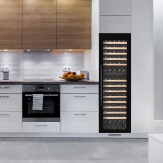 PeVino Inbouw Wijnklimaatkast 178 cm 2 Zones 101 Flessen