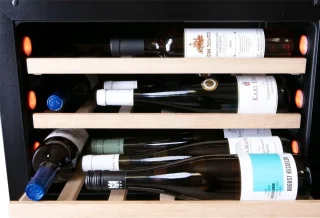 Pevino Majestic Inbouw Wijnkoelkast 42 Flessen 2 Zones Zwart