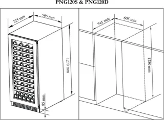 PeVino NG 120 Wijnkoelkast 1-zonig 113 flessen