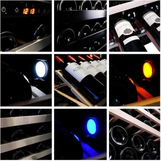 PeVino NG200 Wijnbewaar- en Serveerkast Black Steel