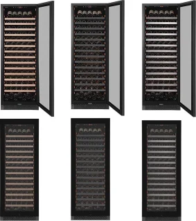 PeVino NG200 Wijnbewaar- en Serveerkast Black Steel