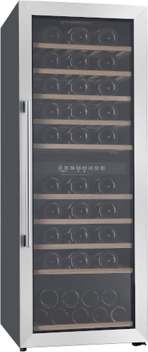 De PKM WKS72-2 Wijnkoelkast 2 Zones 72 Flessen in één oogopslag