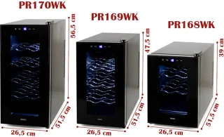 PRIMO PR168WK Wijnkoelkast 6 Flessen Zwart