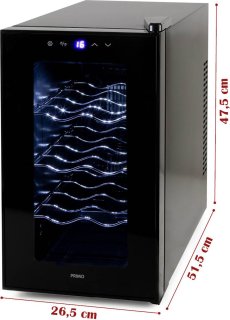 PRIMO PR169WK Wijnkoelkast 8 Flessen Zwart