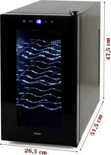 PRIMO PR169WK Wijnkoelkast 8 Flessen Zwart