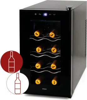 PRIMO PR169WK Wijnkoelkast 8 Flessen Zwart