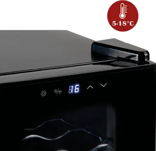 PRIMO PR170WK Wijnkoelkast 10 Flessen Zwart