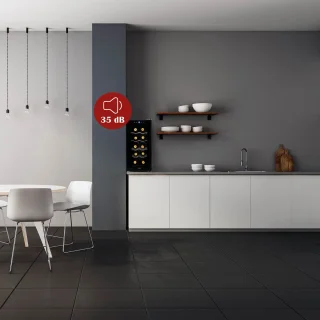 PRIMO PR170WK Wijnkoelkast 10 Flessen Zwart