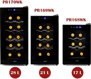 PRIMO PR170WK Wijnkoelkast 10 Flessen Zwart