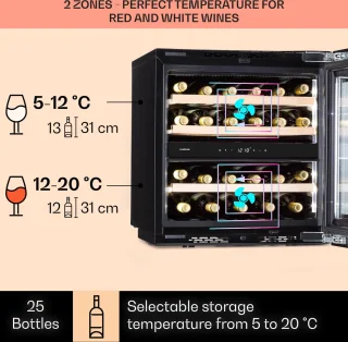 Rhône 25 Duo wijnkoelkast 2 zones 75L