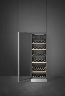 SMEG SCV115GS Wijnklimaatkast 197 Flessen Vrijstaand Links