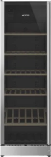 SMEG SCV115GS Wijnklimaatkast 197 Flessen Vrijstaand Links