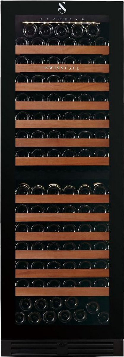De SWISSCAVE WLB-460DFL MIX 2-zone wijnkoelkast 152 flessen in één oogopslag
