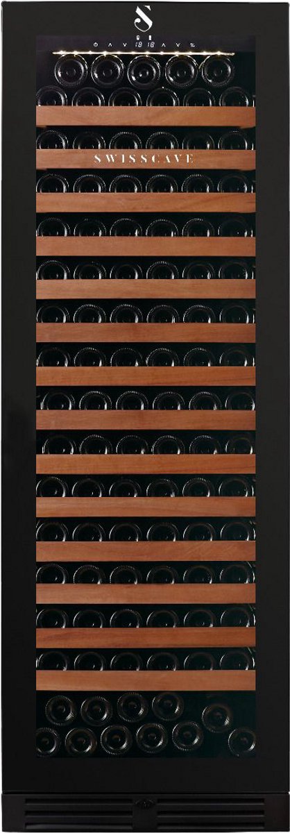 De SWISSCAVE WLB-460FL MIX 1-zone wijnkoelkast 163 flessen in één oogopslag