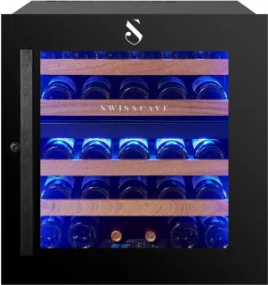 SWISSCAVE WLI-90DF wijnkoelkast 2 zones 60 cm 26 flessen ingebouwd
