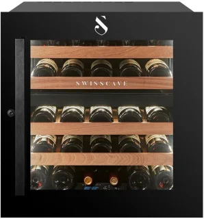 SWISSCAVE WLI-90DF wijnkoelkast 2 zones 60 cm 26 flessen ingebouwd