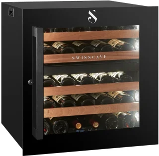 SWISSCAVE WLI-90DF wijnkoelkast 2 zones 60 cm 26 flessen ingebouwd