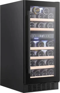 Temptech CLQ38DB wijnkoelkast 32 flessen zwart