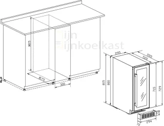 Temptech CLX30DB Classique wijnkoelkast 16 flessen zwart