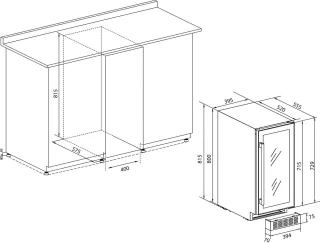 Temptech CLX40DB onderbouw wijnkoelkast