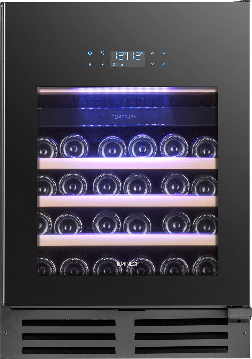 De Temptech EX60DRB Elegance Onderbouw Wijnkoelkast 2 Zones 46 flessen in één oogopslag