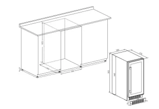Temptech PRESQ38DB wijnkoelkast 32 flessen 2 zones