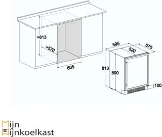 Temptech Prestige PRESPROX60SRB wijnkoelkast 40 flessen