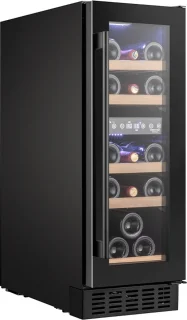 Temptech PRESX30DB wijnkoelkast 19 flessen 2 zones