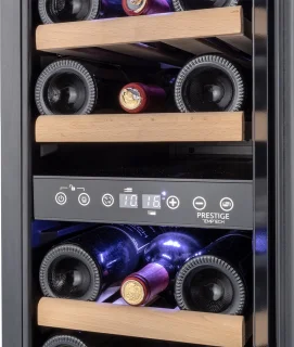 Temptech PRESX30DB wijnkoelkast 19 flessen 2 zones