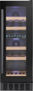 Temptech PRESX30DB wijnkoelkast 19 flessen 2 zones