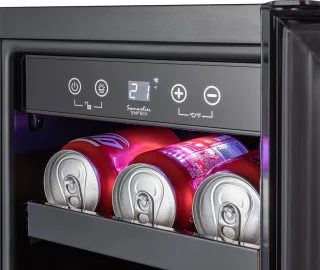 Temptech SOM2DX60DRB wijnkoelkast 36 flessen 2 zones