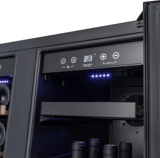 Temptech SOM2DX60DRB wijnkoelkast 36 flessen 2 zones
