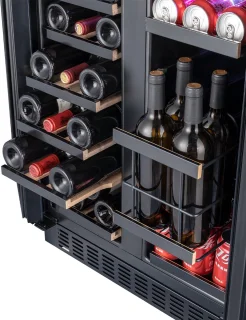 Temptech SOM2DX60DRB wijnkoelkast 36 flessen 2 zones