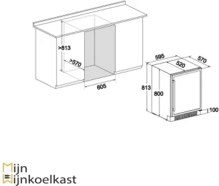 Temptech SOMX60DRB Wijnkoelkast 46 flessen