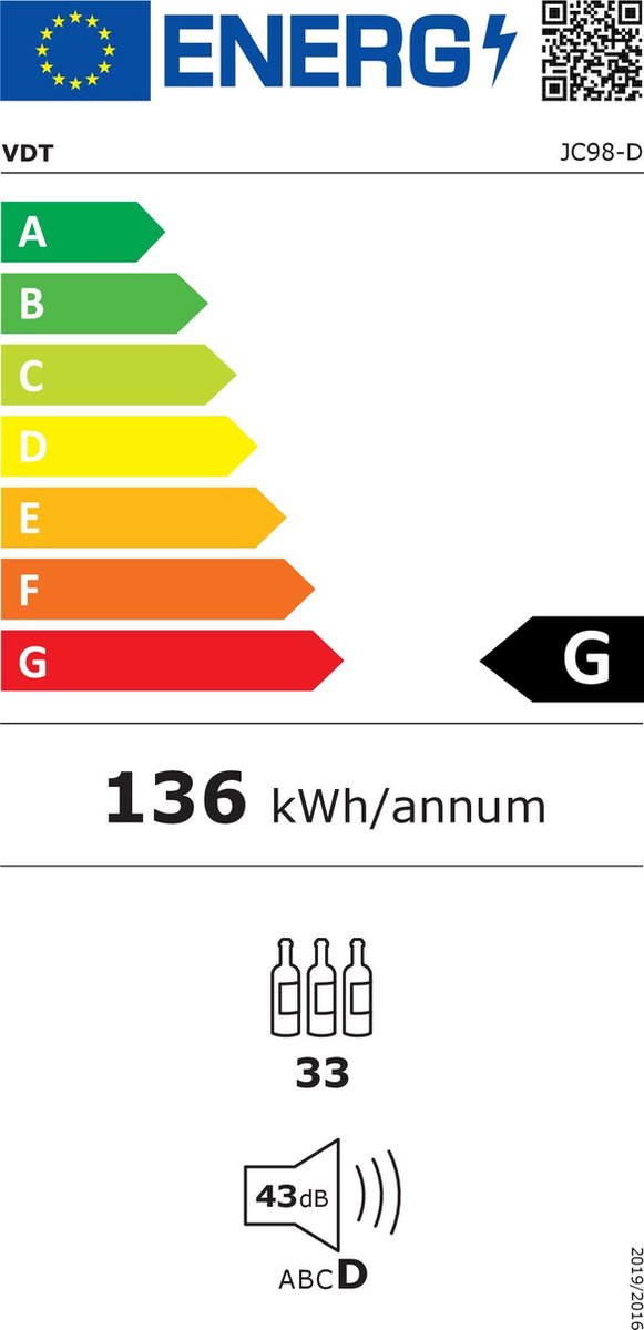 Wat vinden we goed aan de VDT wijnklimaatkast 2 zones 33 flessen compressor