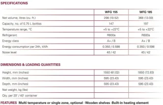 Vestfrost Solutions WFG185 Wijnkoelkast 197 flessen