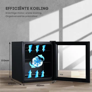 VIN® Horica Minibar Wijnkoelkast 48L