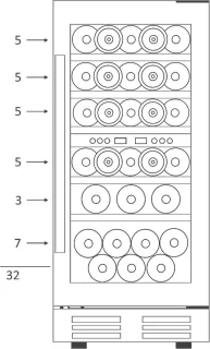 Vinata Martino Wijnklimaatkast RVS 30 flessen