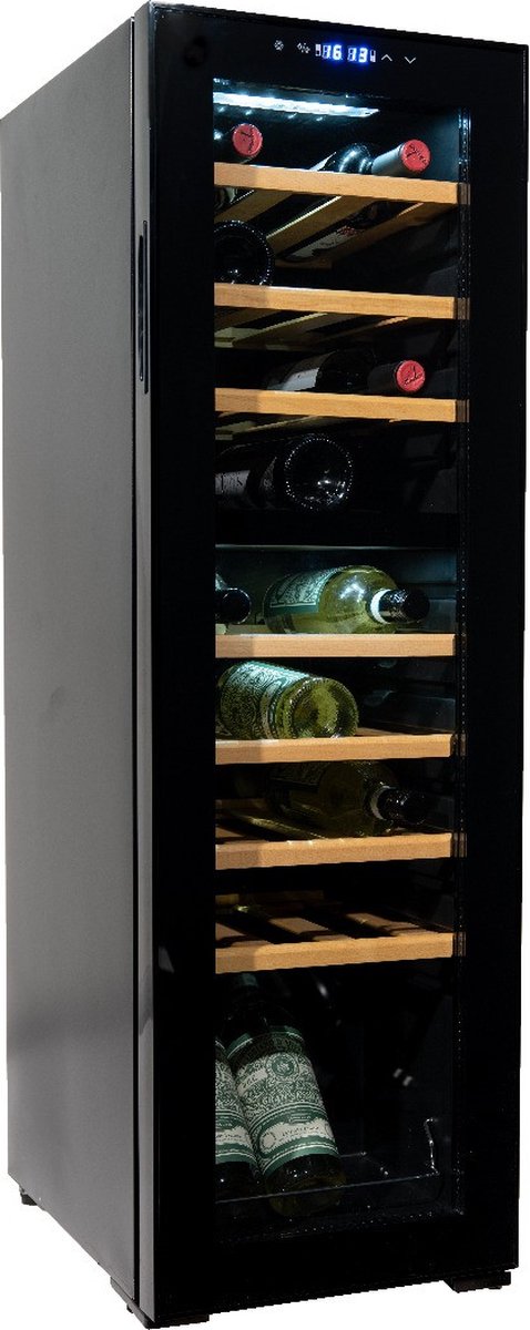 De Vinata Premium Bianco Wijnkoelkast 27 flessen Zwart in één oogopslag