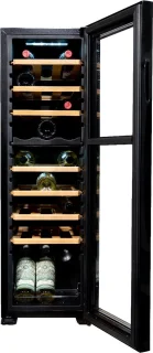 Vinata Premium Bianco Wijnkoelkast 27 flessen Zwart