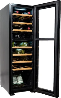 Vinata Premium Bianco Wijnkoelkast 27 flessen Zwart