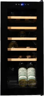 Vinata Premium Lavina 18-flessen wijnkoelkast zwart vrijstaand